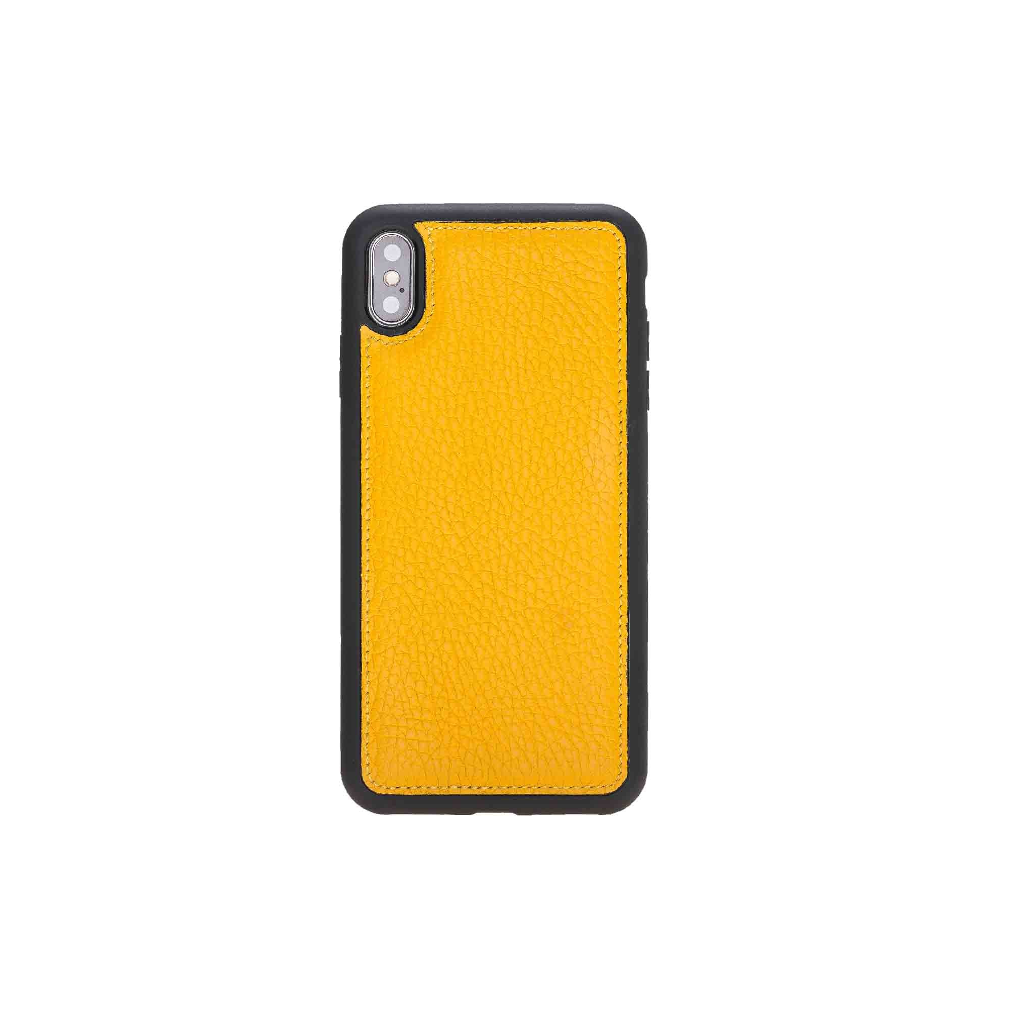 Flex Cover Leather Case for iPhone XS Max (6.5") - YELLOW - saracleather