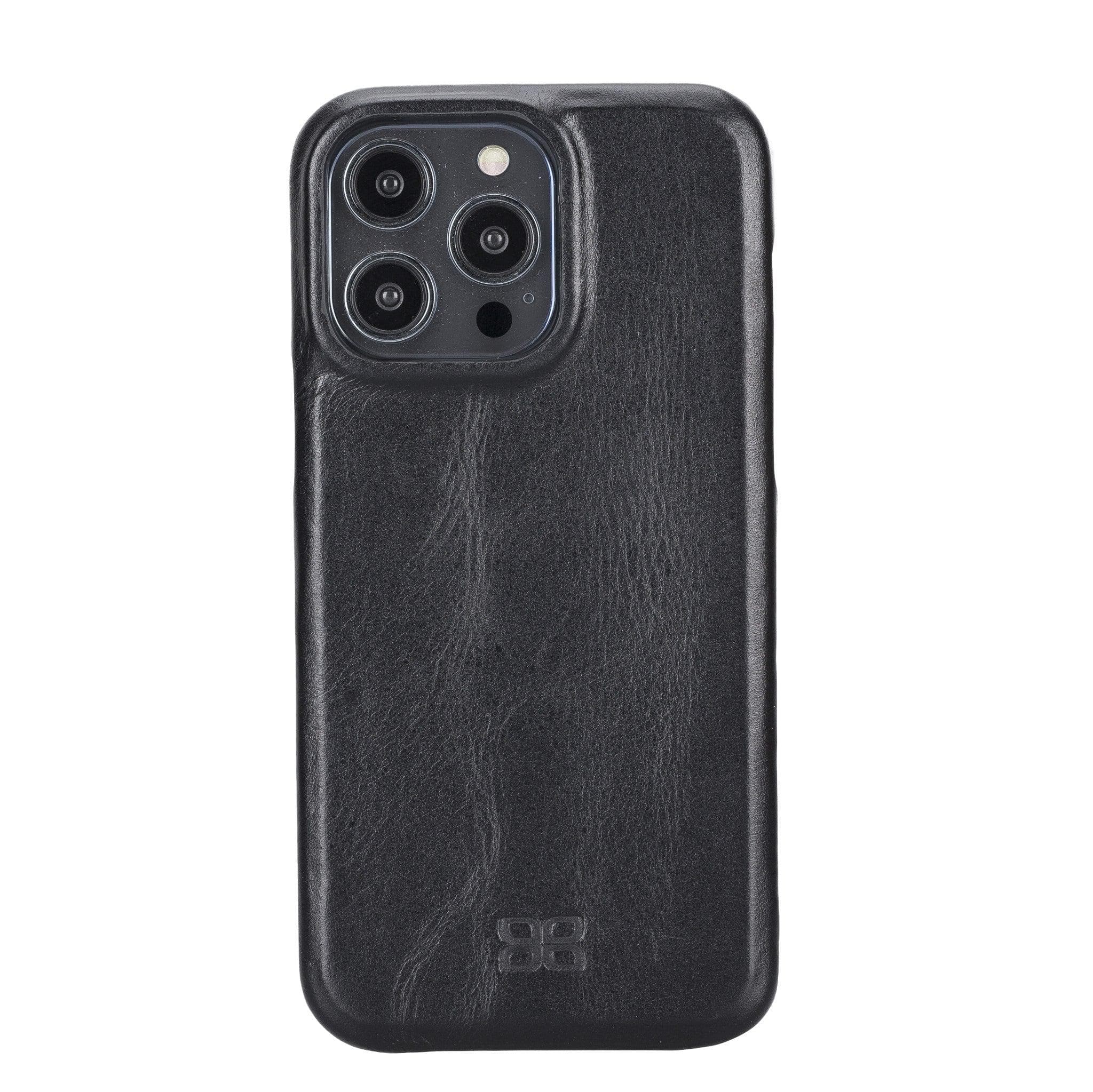 F360 iPhone 14 Series Full Genuine Leather Back Cover