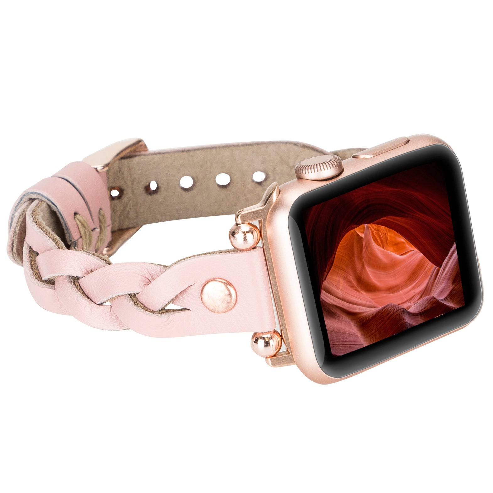 Wanda Ferro Strap - Full Grain Leather Band for Apple Watch / PINK