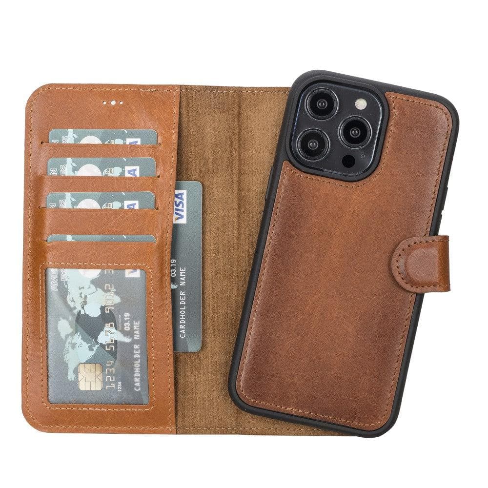 Magic iPhone 14 Series Detachable Genuine Leather Case