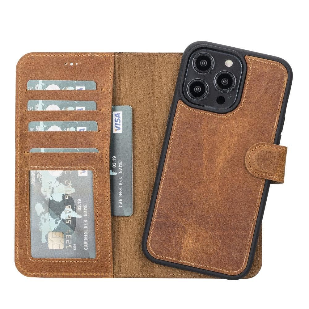 Magic iPhone 14 Series Detachable Genuine Leather Case