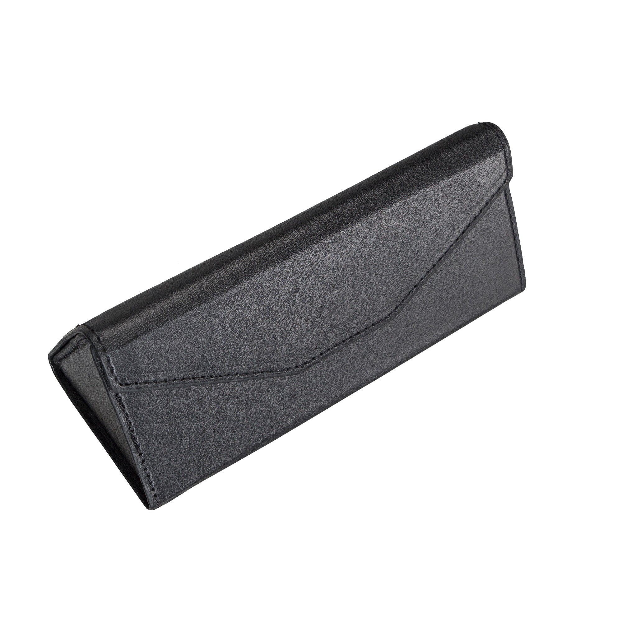 Smart Leather Glasses Case - BLACK - saracleather