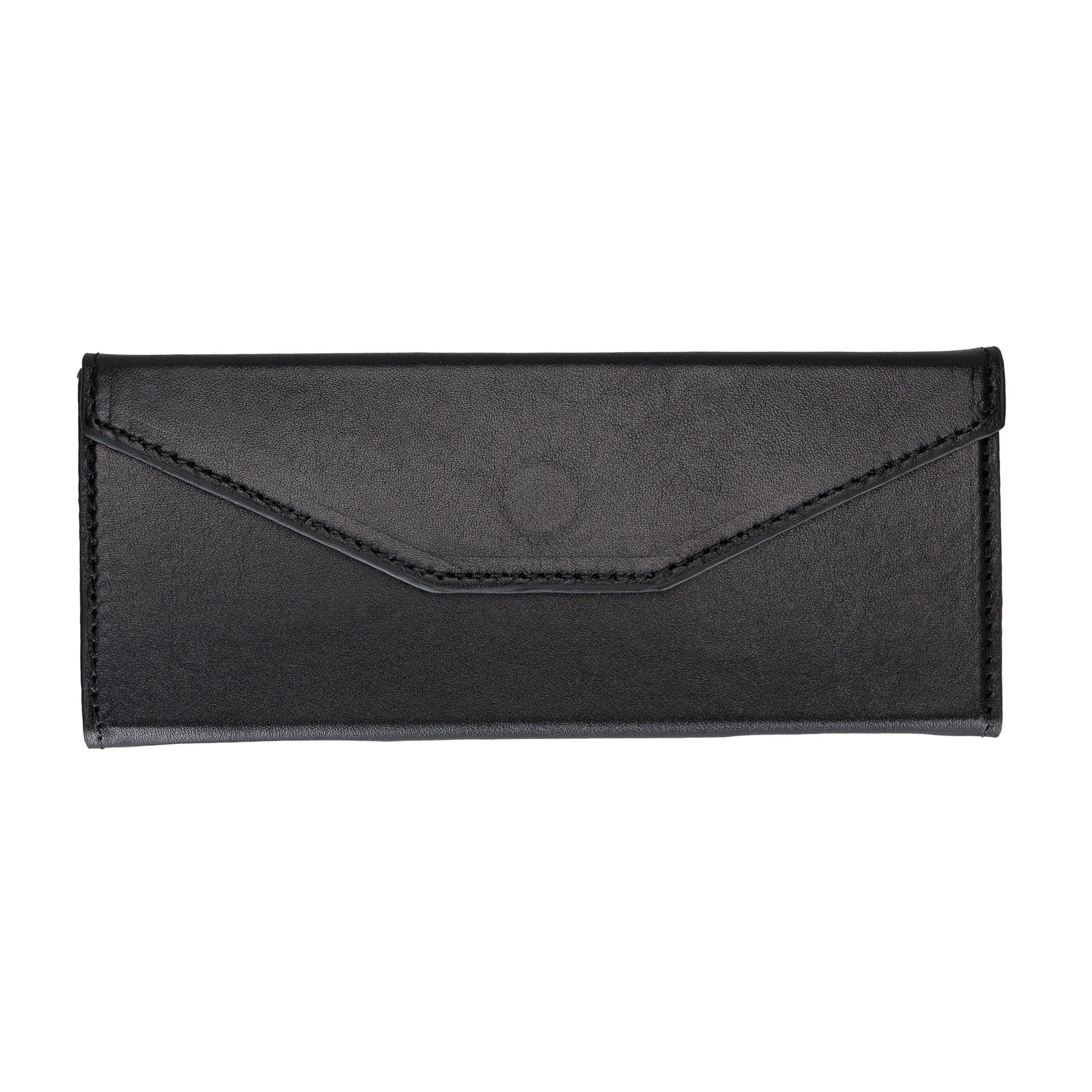 Smart Leather Glasses Case - BLACK - saracleather