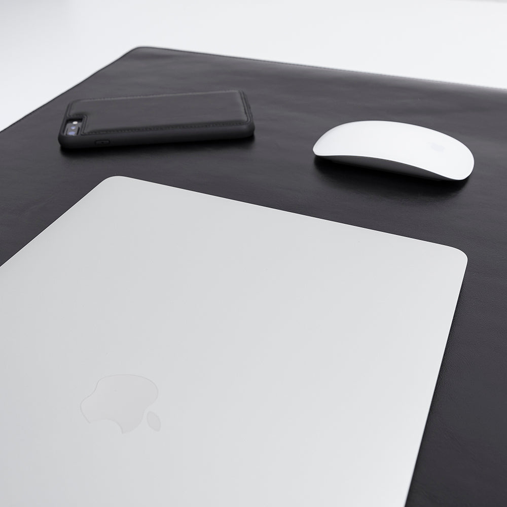 Leather Desk Mat - BLACK - saracleather