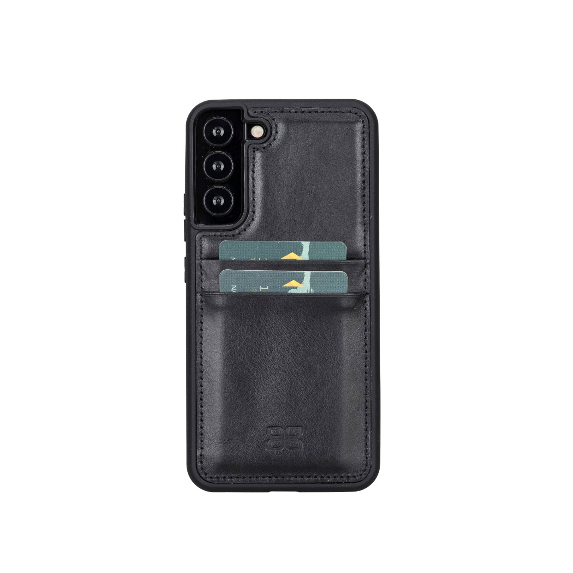 Flex Cover Leather Back Case with Card Holder for Samsung Galaxy S22 (6.1") - BLACK