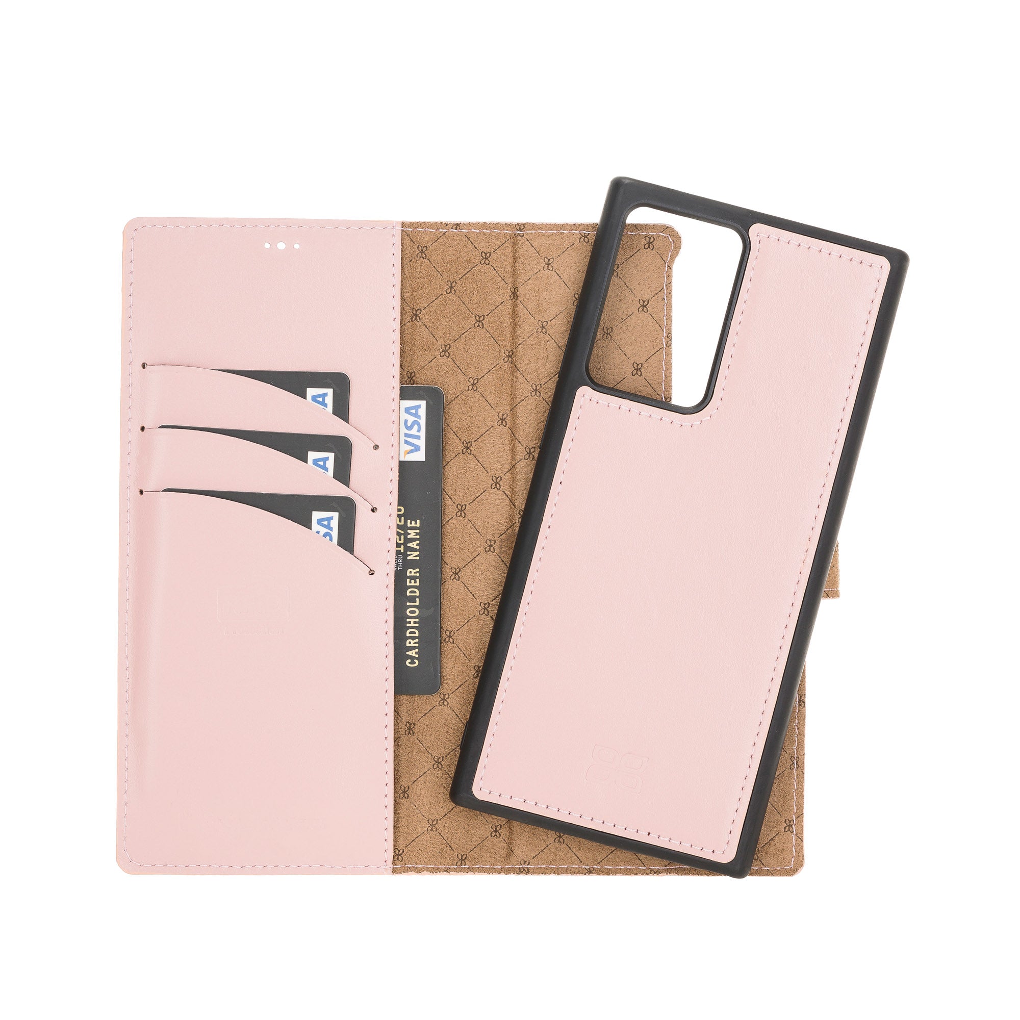 Magic Magnetic Detachable Leather Wallet Case with RFID for Samsung Galaxy Note 20 Ultra 5G (6.9") - PINK - saracleather