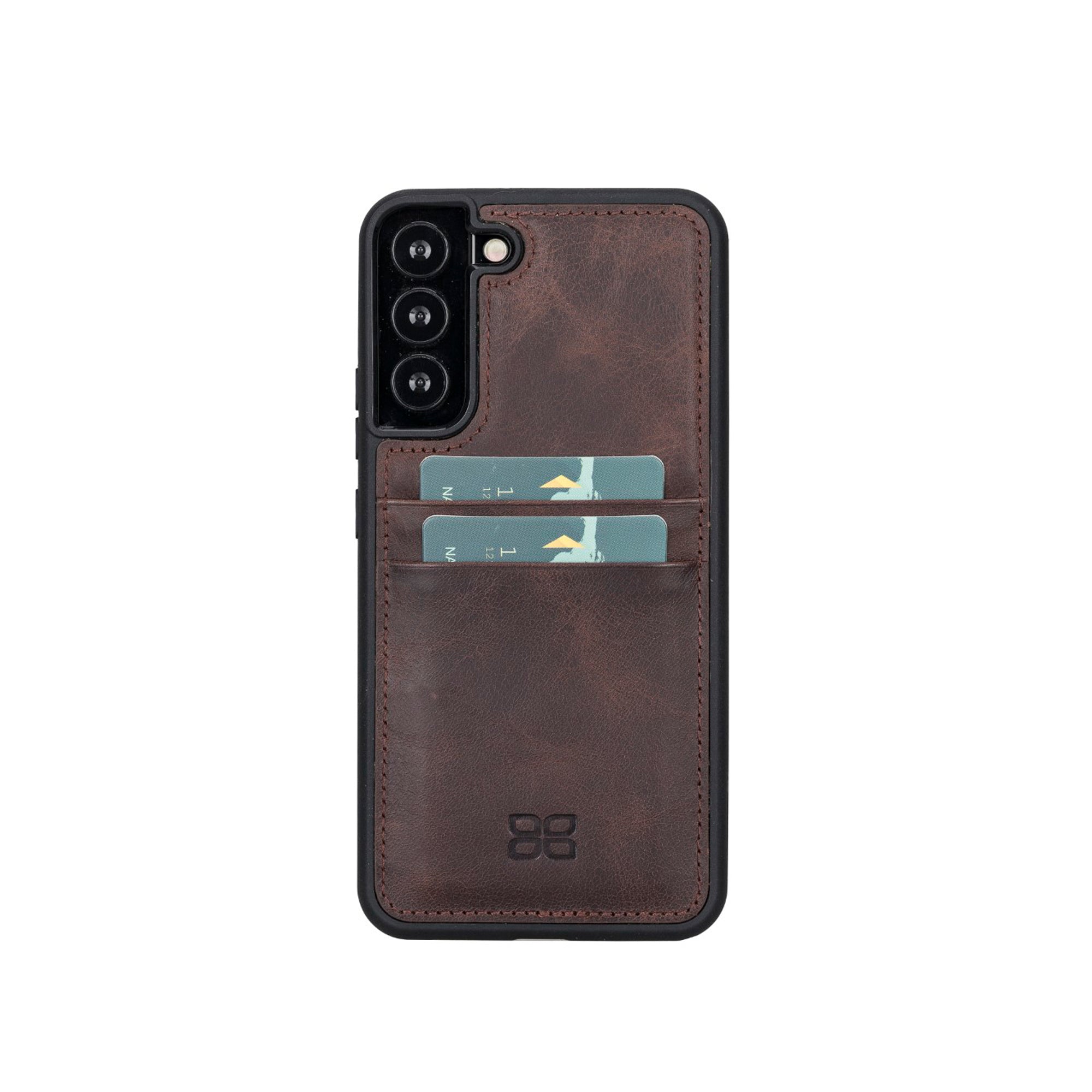 Flex Cover Leather Back Case with Card Holder for Samsung Galaxy S22 (6.1") - BROWN