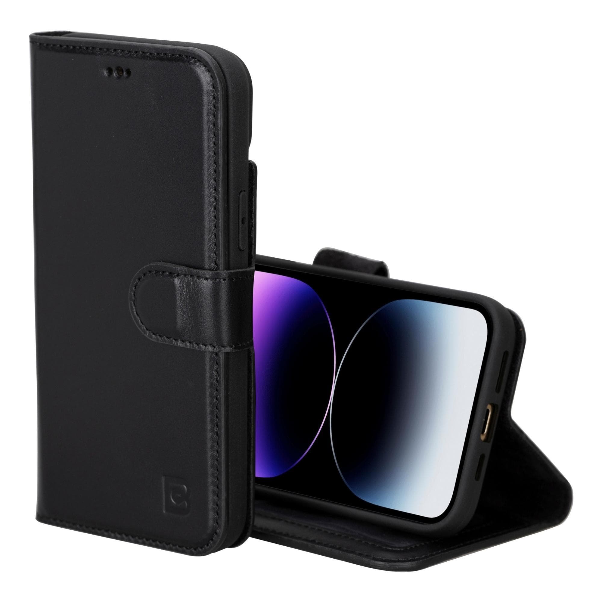 Magic iPhone 15 Series Detachable Genuine Leather Wallet Case